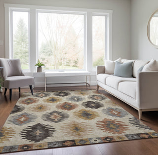 Piper Looms Chantille Southwest ACN983 Beige Machine Washable Area Rug Lifestyle Image Feature