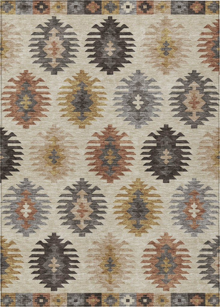 Piper Looms Chantille Southwest ACN983 Beige Machine Washable Area Rug main image