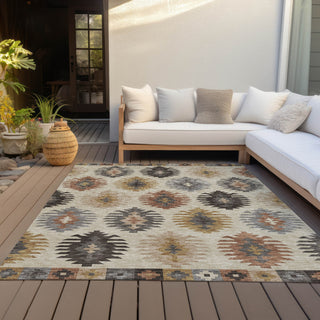 Piper Looms Chantille Southwest ACN983 Beige Machine Washable Area Rug Outdoor Lifestyle Image Feature