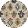 Piper Looms Chantille Southwest ACN983 Beige Machine Washable Area Rug Round Main Image
