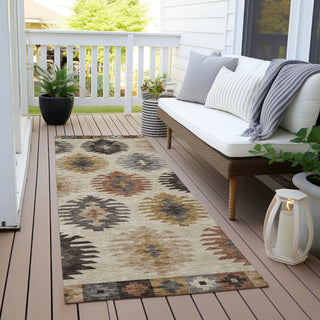 Piper Looms Chantille Southwest ACN983 Beige Machine Washable Area Rug Runner Outdoor Lifestyle Image Feature
