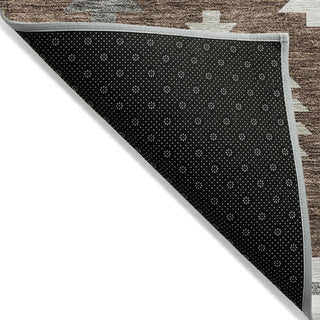 Piper Looms Chantille Southwest ACN983 Brown Machine Washable Area Rug Backing Image