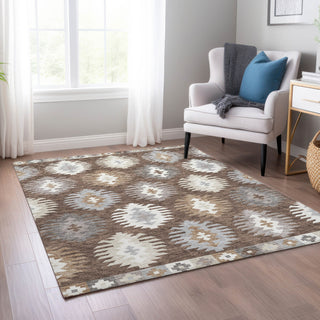 Piper Looms Chantille Southwest ACN983 Brown Machine Washable Area Rug Lifestyle Image Feature