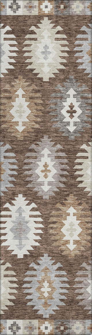 Piper Looms Chantille Southwest ACN983 Brown Machine Washable Area Rug Runner Main Image