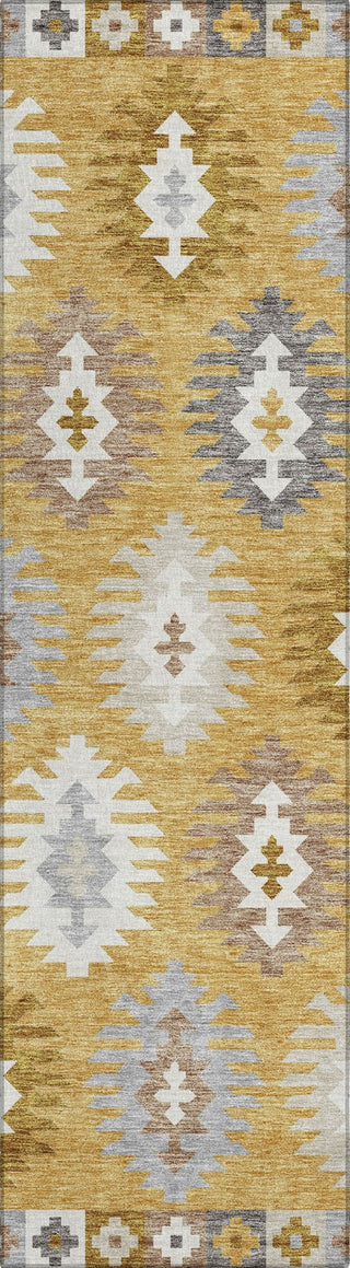 Piper Looms Chantille Southwest ACN983 Gold Machine Washable Area Rug Runner Main Image