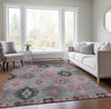 Piper Looms Chantille Southwest ACN983 Gray Machine Washable Area Rug Lifestyle Image Feature