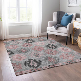 Piper Looms Chantille Southwest ACN983 Gray Machine Washable Area Rug Lifestyle Image Feature