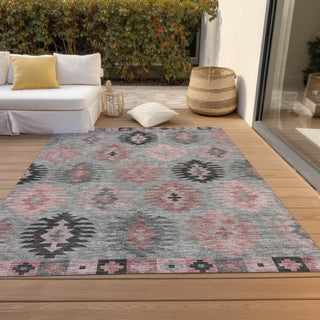 Piper Looms Chantille Southwest ACN983 Gray Machine Washable Area Rug Outdoor Lifestyle Image Feature