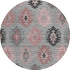 Piper Looms Chantille Southwest ACN983 Gray Machine Washable Area Rug Round Main Image