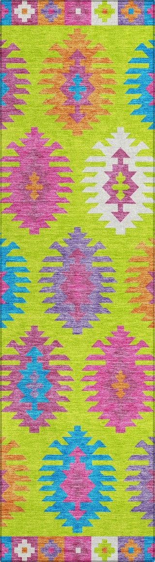 Piper Looms Chantille Southwest ACN983 Lime Machine Washable Area Rug Runner Main Image