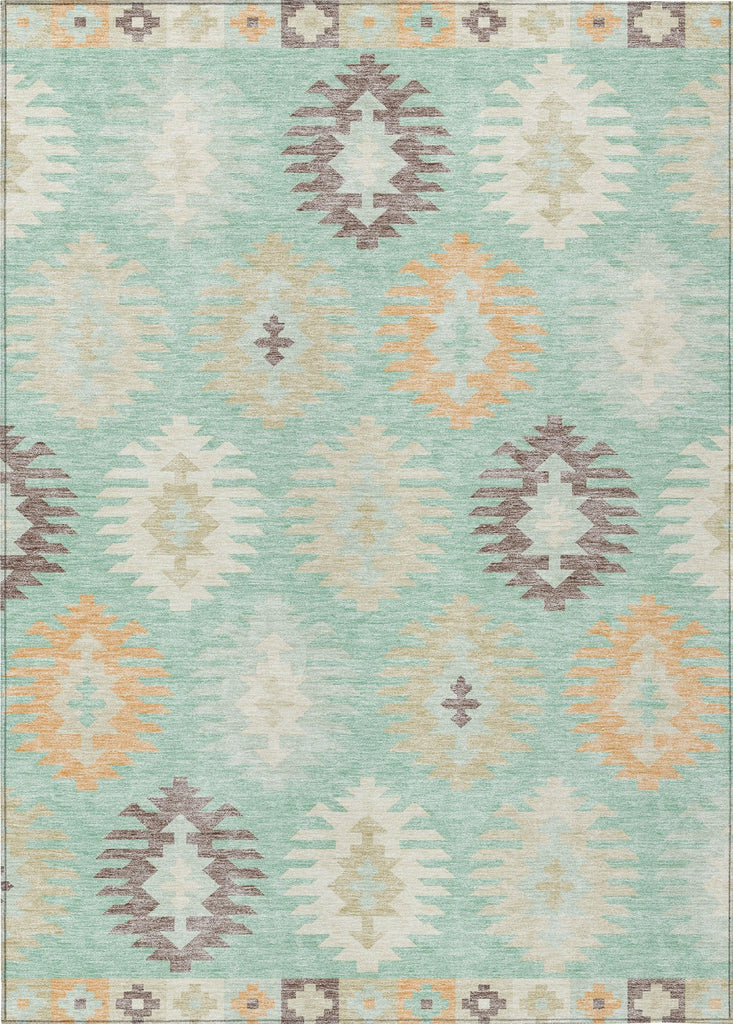 Piper Looms Chantille Southwest ACN983 Mint Machine Washable Area Rug main image