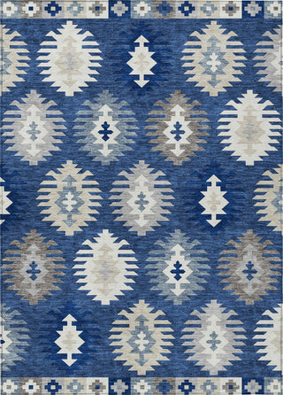 Piper Looms Chantille Southwest ACN983 Navy Machine Washable Area Rug main image
