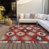 Piper Looms Chantille Southwest ACN983 Red Machine Washable Area Rug Outdoor Lifestyle Image Feature