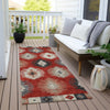 Piper Looms Chantille Southwest ACN983 Red Machine Washable Area Rug Runner Outdoor Lifestyle Image Feature