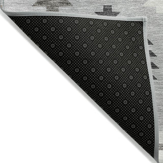 Piper Looms Chantille Southwest ACN983 Silver Machine Washable Area Rug Backing Image