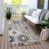 Piper Looms Chantille Southwest ACN983 Silver Machine Washable Area Rug Runner Outdoor Lifestyle Image Feature