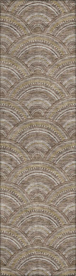 Piper Looms Chantille Circles ACN984 Brown Machine Washable Area Rug Runner Main Image
