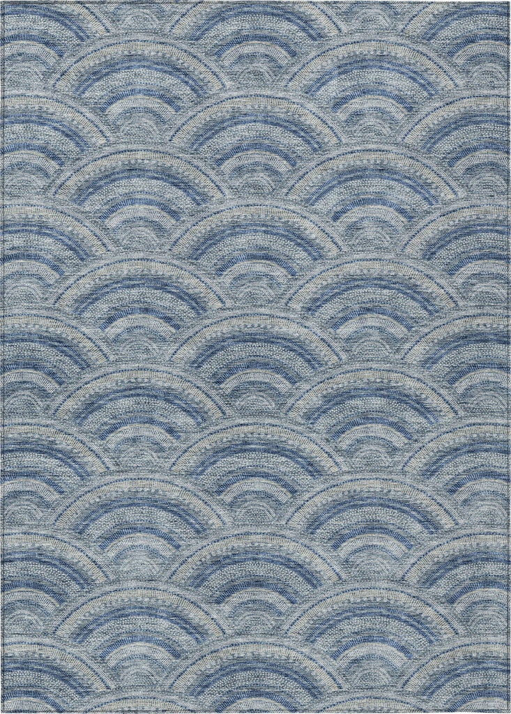 Piper Looms Chantille Circles ACN984 Denim Machine Washable Area Rug main image