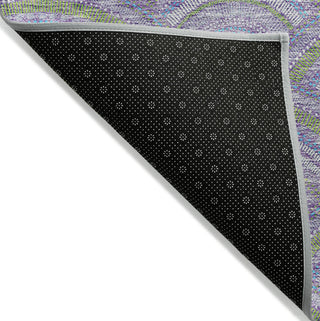 Piper Looms Chantille Circles ACN984 Lavender Machine Washable Area Rug Backing Image