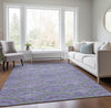 Piper Looms Chantille Circles ACN984 Lavender Machine Washable Area Rug Lifestyle Image Feature