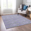 Piper Looms Chantille Circles ACN984 Lavender Machine Washable Area Rug Lifestyle Image Feature
