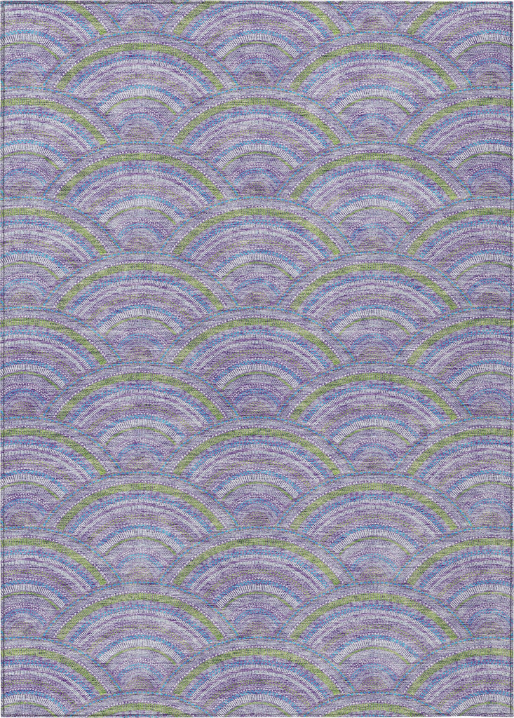 Piper Looms Chantille Circles ACN984 Lavender Machine Washable Area Rug main image