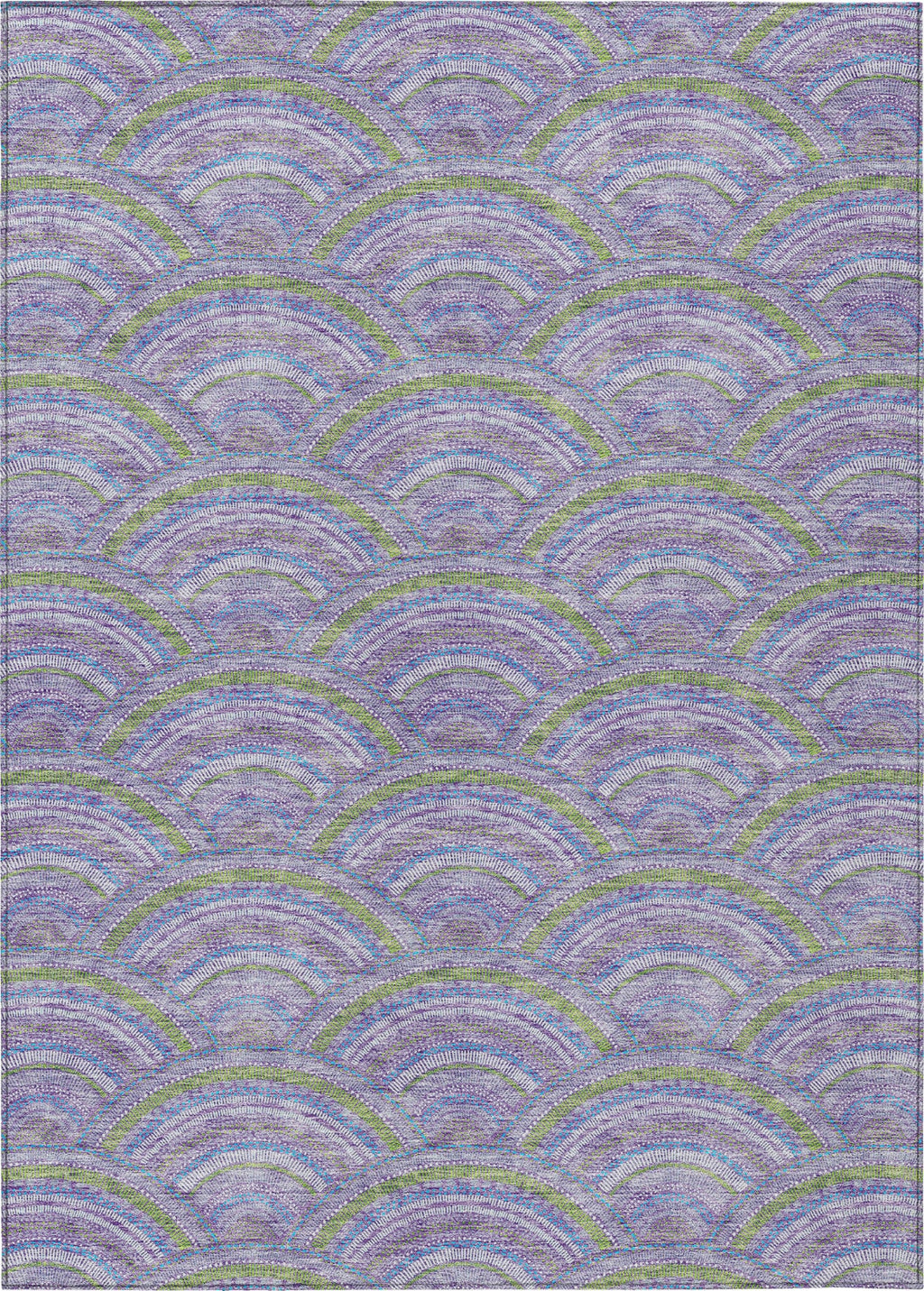 Piper Looms Chantille Circles ACN984 Lavender Machine Washable Area Rug ...