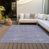 Piper Looms Chantille Circles ACN984 Lavender Machine Washable Area Rug Outdoor Lifestyle Image Feature