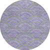 Piper Looms Chantille Circles ACN984 Lavender Machine Washable Area Rug Round Main Image