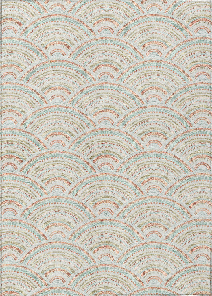 Piper Looms Chantille Circles ACN984 Linen Machine Washable Area Rug main image