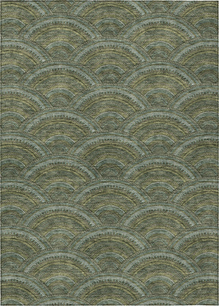 Piper Looms Chantille Circles ACN984 Olive Machine Washable Area Rug main image