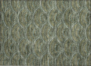 Piper Looms Chantille Circles ACN984 Olive Machine Washable Area Rug Scatter Main Image