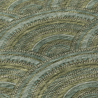Piper Looms Chantille Circles ACN984 Olive Machine Washable Area Rug Swatch Image