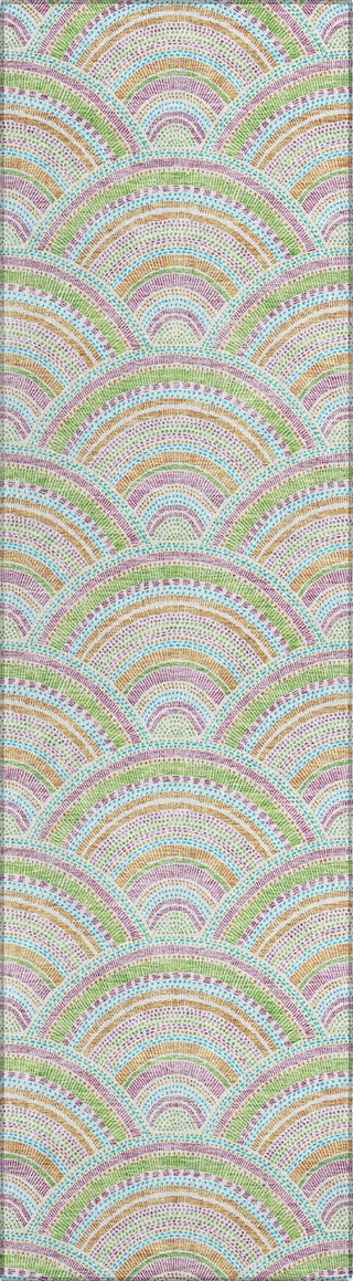 Piper Looms Chantille Circles ACN984 Pearl Machine Washable Area Rug Runner Main Image
