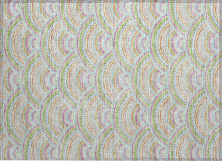 Piper Looms Chantille Circles ACN984 Pearl Machine Washable Area Rug Scatter Main Image