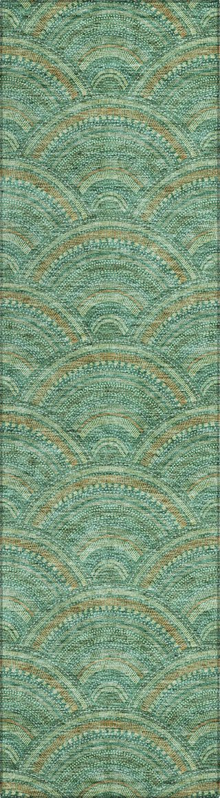 Piper Looms Chantille Circles ACN984 Sage Machine Washable Area Rug Runner Main Image