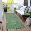 Piper Looms Chantille Circles ACN984 Sage Machine Washable Area Rug Runner Outdoor Lifestyle Image Feature