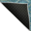 Piper Looms Chantille Circles ACN984 Teal Machine Washable Area Rug Backing Image