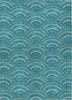 Piper Looms Chantille Circles ACN984 Teal Machine Washable Area Rug main image