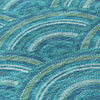 Piper Looms Chantille Circles ACN984 Teal Machine Washable Area Rug Swatch Image