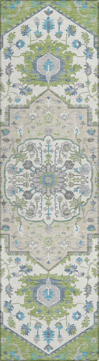 Piper Looms Chantille Oriental ACN985 Aloe Machine Washable Area Rug Runner Main Image