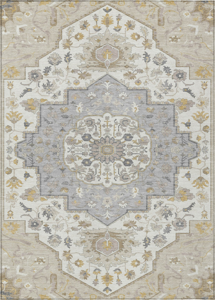 Piper Looms Chantille Oriental ACN985 Beige Machine Washable Area Rug main image