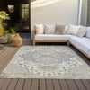 Piper Looms Chantille Oriental ACN985 Beige Machine Washable Area Rug Outdoor Lifestyle Image Feature