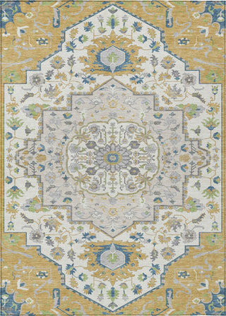 Piper Looms Chantille Oriental ACN985 Gold Machine Washable Area Rug main image