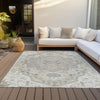 Piper Looms Chantille Oriental ACN985 Ivory Machine Washable Area Rug Outdoor Lifestyle Image Feature