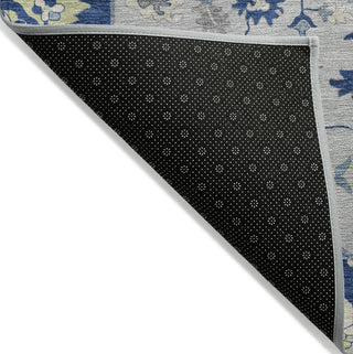 Piper Looms Chantille Oriental ACN985 Navy Machine Washable Area Rug Backing Image