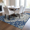 Piper Looms Chantille Oriental ACN985 Navy Machine Washable Area Rug Lifestyle Image Feature