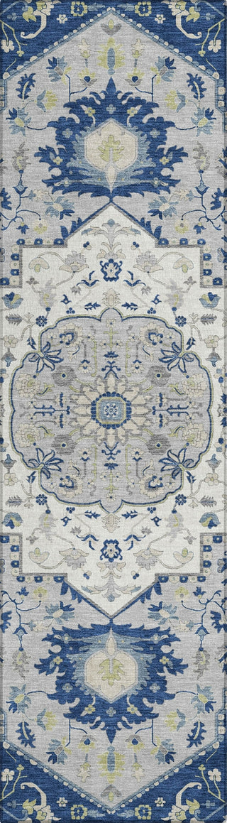 Piper Looms Chantille Oriental ACN985 Navy Machine Washable Area Rug Runner Main Image