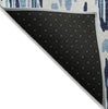 Piper Looms Chantille Stripes ACN986 Blue Machine Washable Area Rug Backing Image