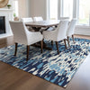Piper Looms Chantille Stripes ACN986 Blue Machine Washable Area Rug Lifestyle Image Feature